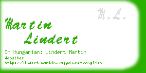 martin lindert business card